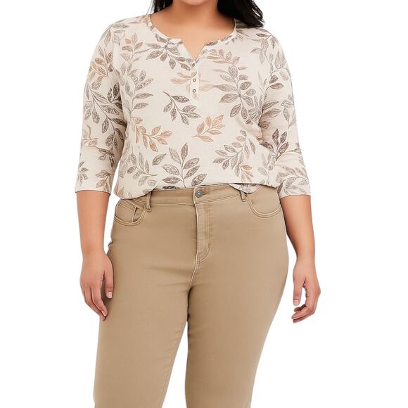 Chico's Jeans NWT Size 4 (20) Perfect Stretch Girlfriend Slim Ankle Mocha Latte - Picture 1 of 8
